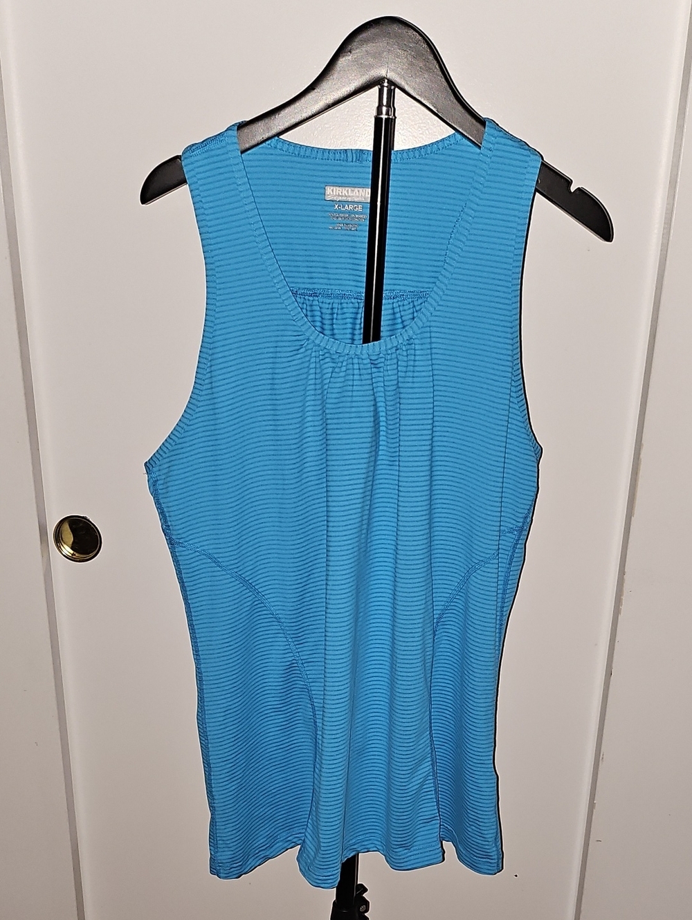 Kirkland Signature Women's Bright Aqua Ribbed Athletic Tank